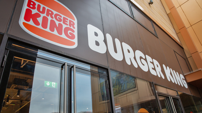 Low-angle exterior shot of a Burger King
