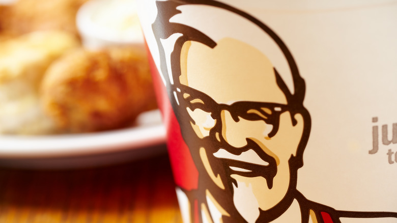 Close up of KFC mascot