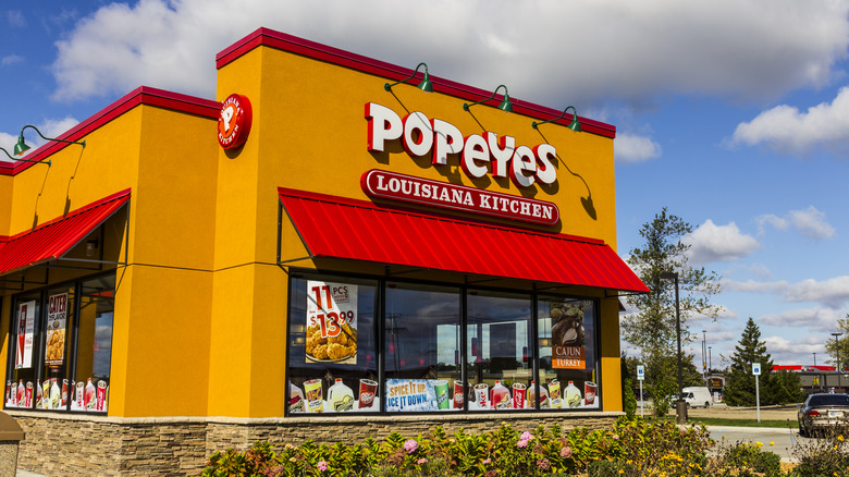 Outside of a Popeyes location