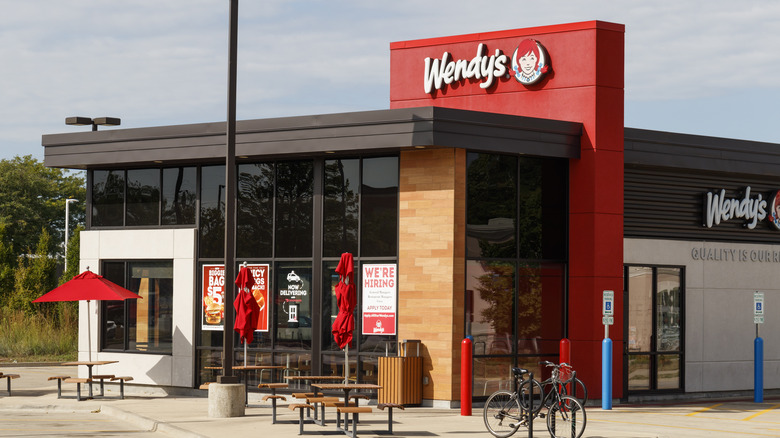 Outside of Wendy's storefront