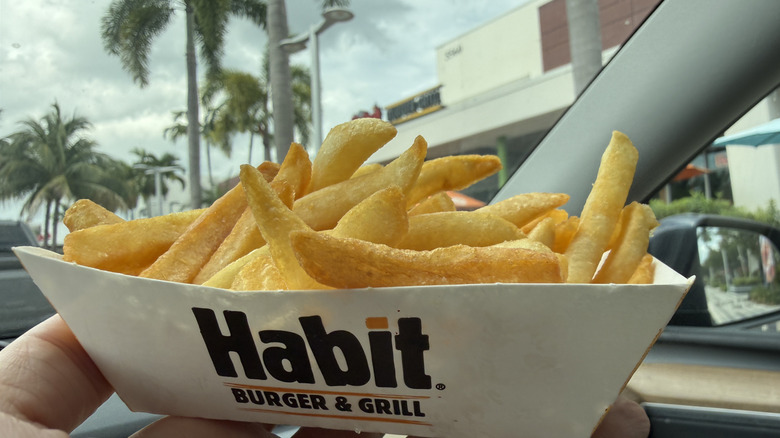 Habit Burger fries out of car window