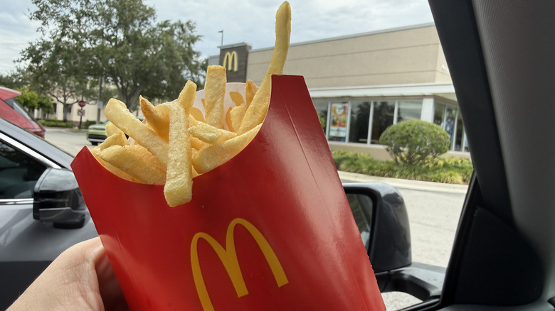McDonald's fries out of car window