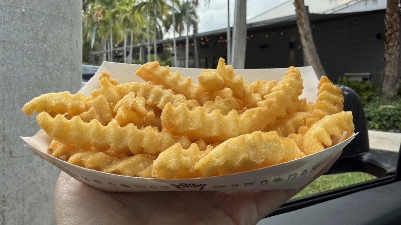 Shake Shack fries out of car window