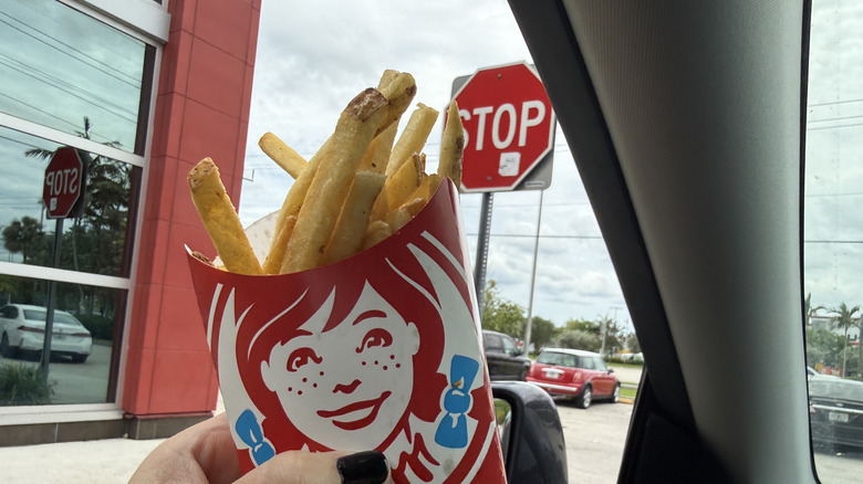 Wendy's fries out of car window