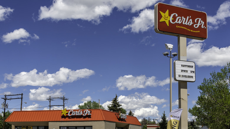 Exterior of a Carl's Jr., day