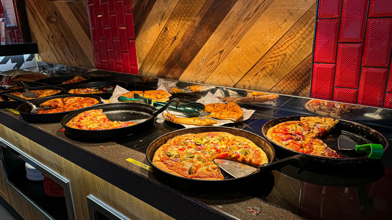 Pizza buffet at Pizza Hut