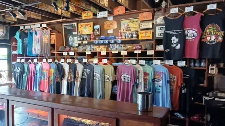 Merchandise from Capt. Tony's Saloon
