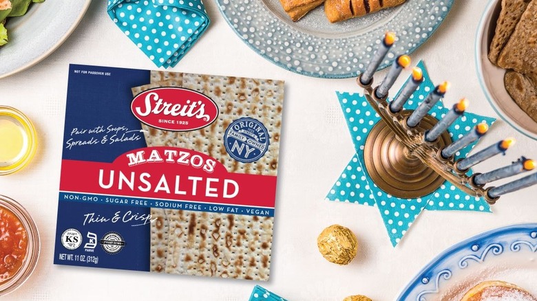 Streit's matzah on a table