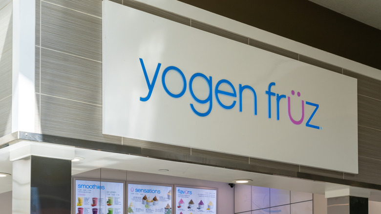 Yogen Früz store sign in front of entrance
