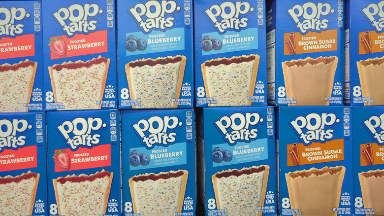 Boxes of strawberry, blueberry, and brown sugar cinnamon Pop-Tarts