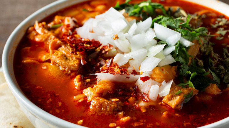 A bowl of menudo