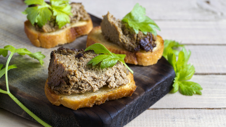 chopped liver on toast