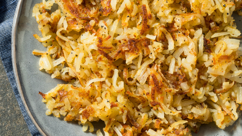 A big beautiful plate of homemade hash browns
