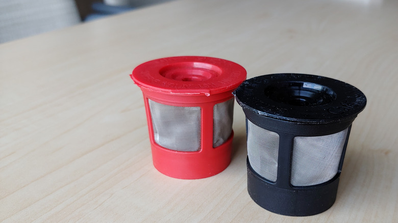 Red and black reusable K-Cups