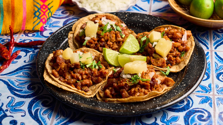 Authentic Mexican-style tacos