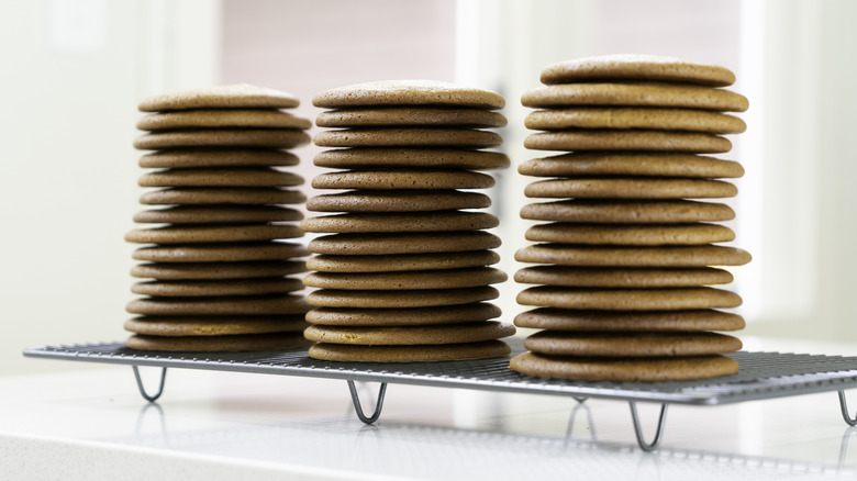 Fresh gingersnap cookies