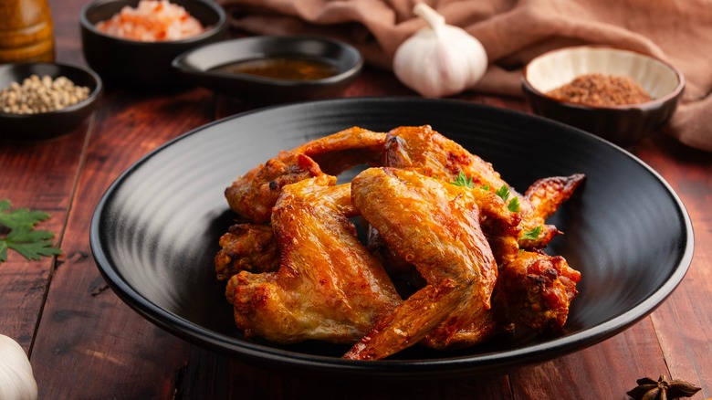 A plate of fried chicken