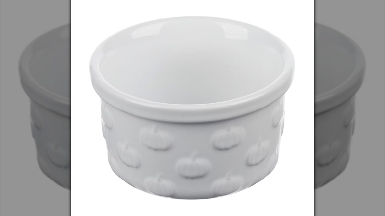 Dollar General's Harvest White Pumpkin Embossed Ramekin Bowl