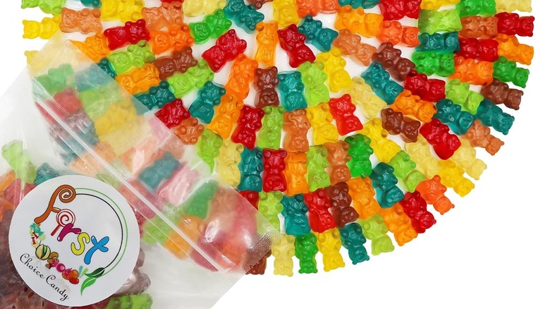 First Choice Candy gummy bears arranged in a circle.