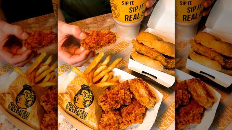 Chicken wings and sandwiches from Golden Chick
