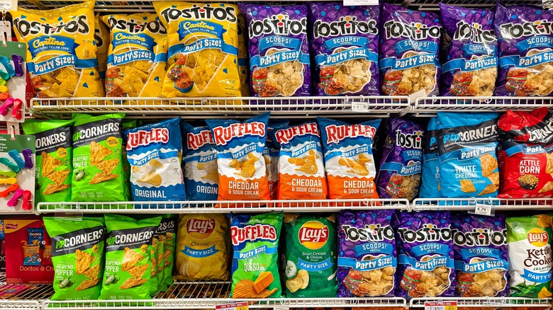 Rows of Frito-Lay products