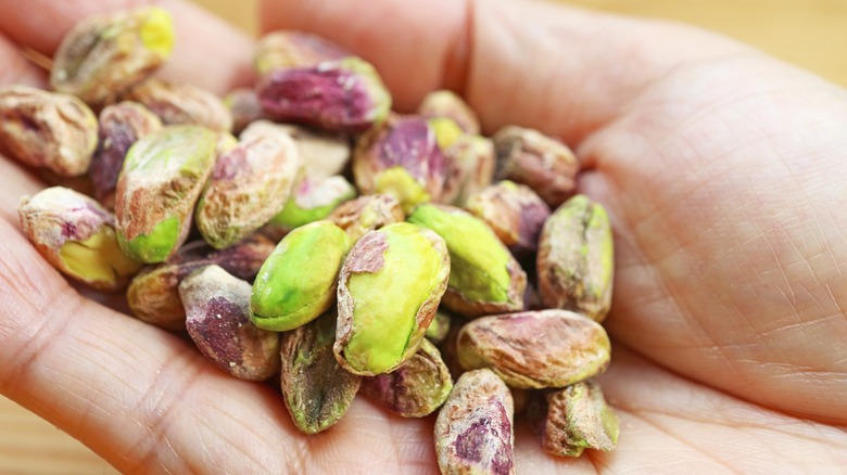 Pistachios in hand