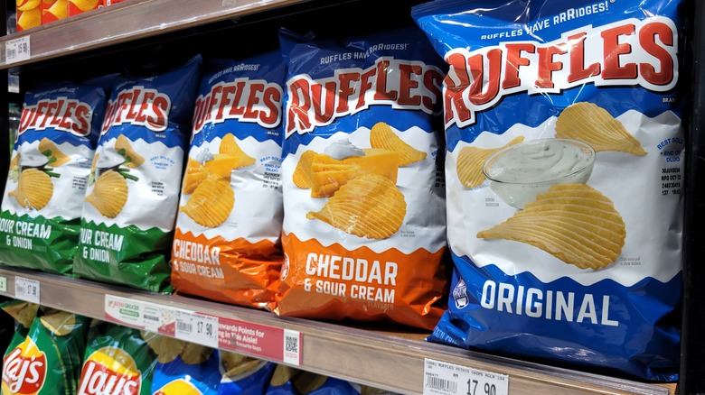 Ruffles bags on shelf