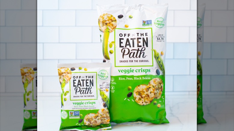 Bags of Off the Eaten Path snacks