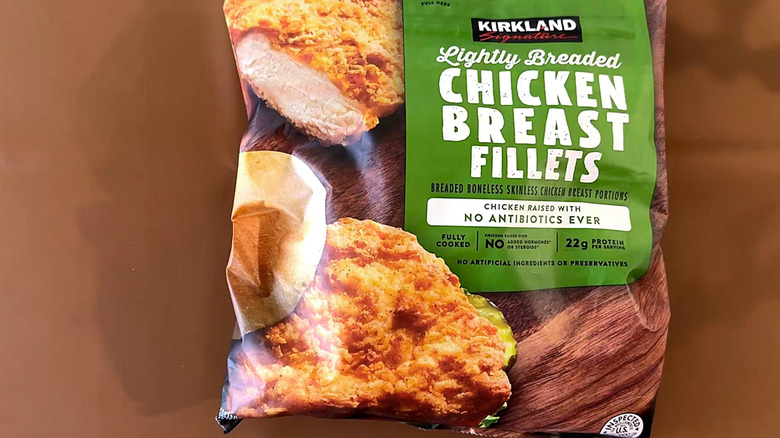 Bag of Kirkland Signature Lightly Breaded Chicken Breast Fillet