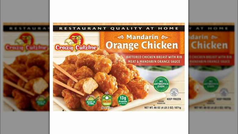 a box of Crazy Cuizine Mandarin Orange Chicken