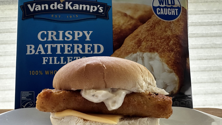 Van de Kamp's Crispy Battered Fillets with fish sandwich