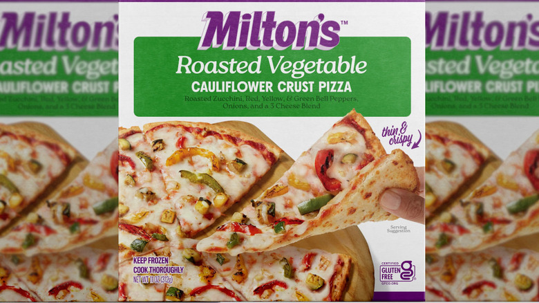 Box of Milton's frozen cauliflower pizza