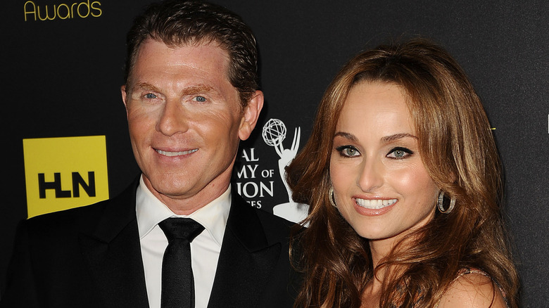 Bobby Flay and Giada DeLaurentiis smiling