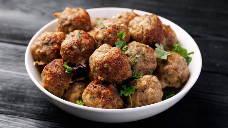 meatballs made with pork and beef