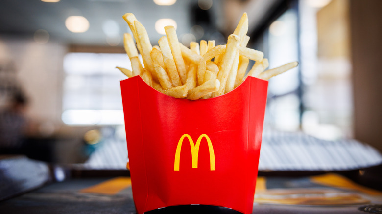 McDonald's fries in signature red sleeve