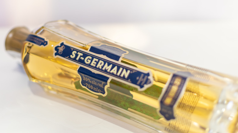 A bottle of St. Germain liqueur