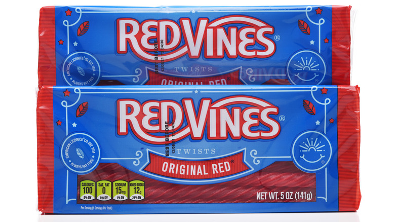 Two packages of Red Vines licorice