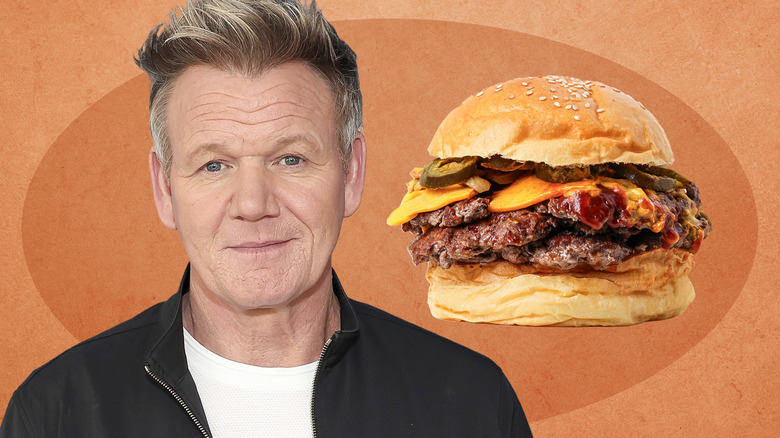 Gordon Ramsay with a smash burger.