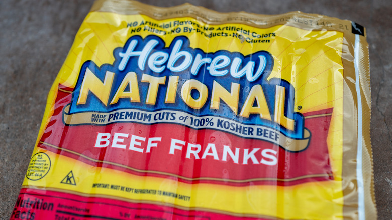 Package of Hebrew National beef franks