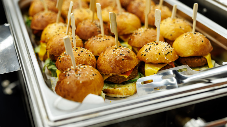 Sliders on sheet pan