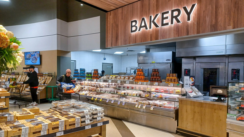 Bakery section at supermarket