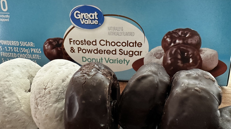 Great Value mini donuts with box
