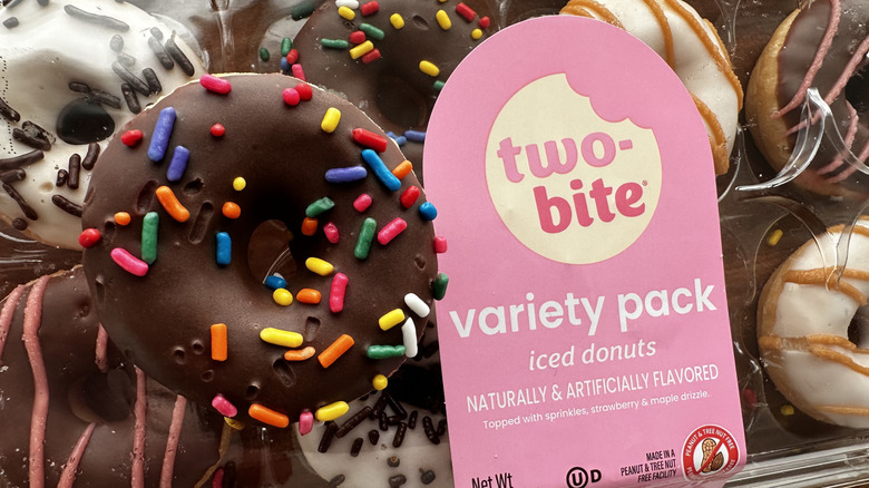 Two-Bite donuts in plastic container
