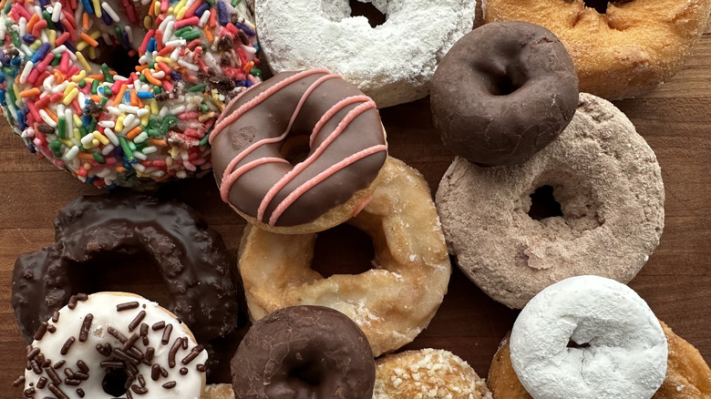 pile of assortment of donuts