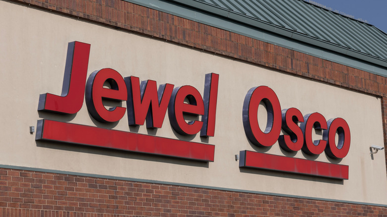 Jewel Osco banner outside store