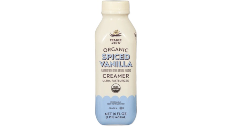 Trader Joe's Spiced Vanilla Creamer product image on a white background.