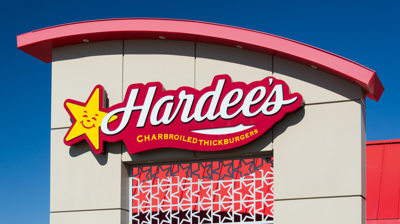 Hardee's restaurant exterior and trademark logo.