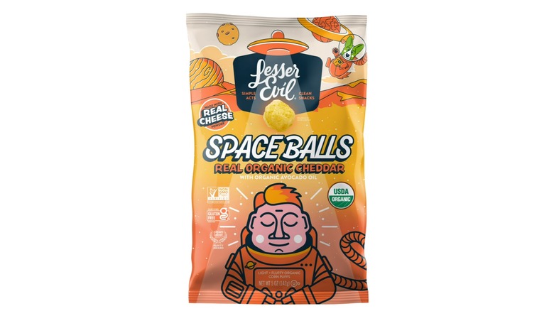 A product image of a bag of LesserEvil Space Balls
