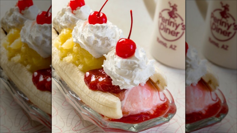 Banana Split Sundae from Penny's Diner in Vaughn, New Mexico