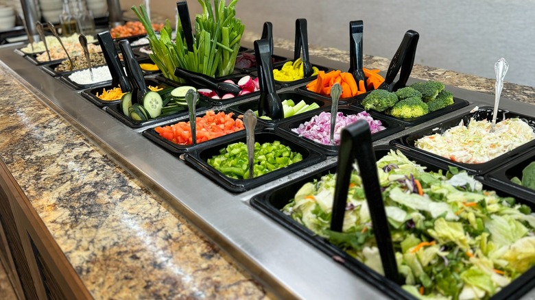 Salad bar at Fryn' Pan Family Restaurant